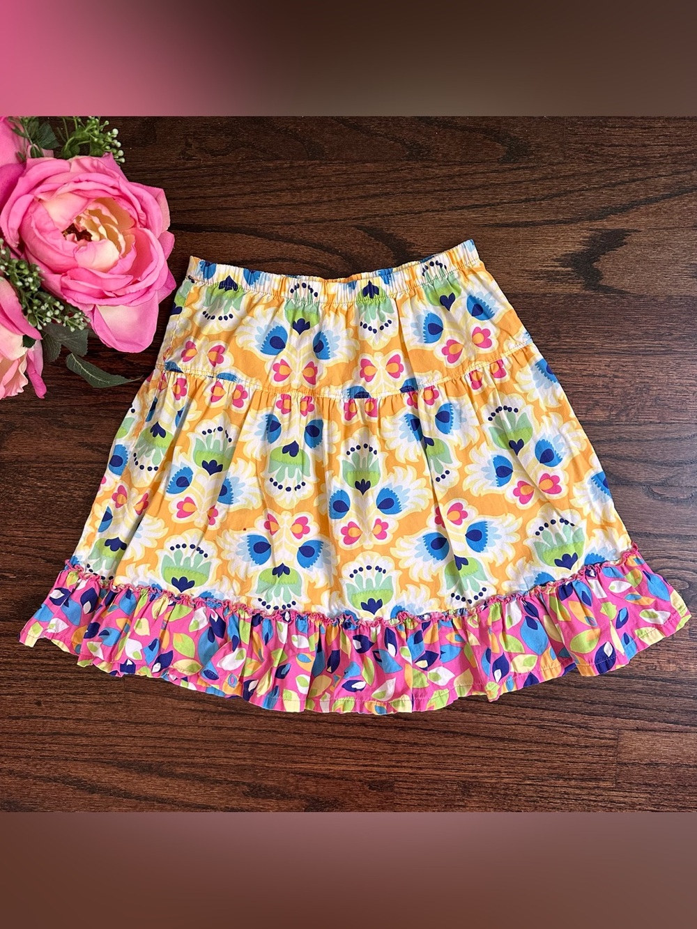 Hanna Andersson woven cotton skirt, size 120/6-7US